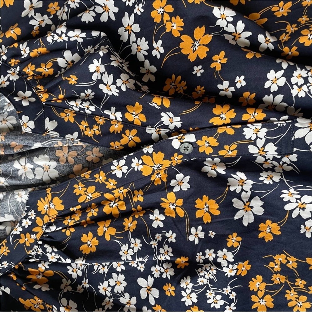 Draper James Lucinda Popover Dress in Fall Field Flowers - Picture 6 of 9